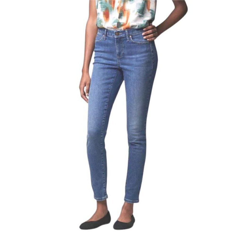 Simply Vera Wang Womens Mid Rise Power Stretch Skinny Jeans Sz 16 New